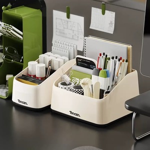 Toncen Desktop Stationery Organizer 18L Open Top With Compartments Office Storage <b>Box</b> - Product Image 4