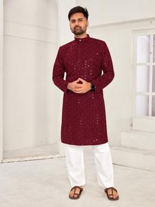 Pyjama Kurta pour hommes spécial mariage approvisionnement direct d'usine vente à l'exportation pyjama Kurta ethnique pour hommes - Product Image 2