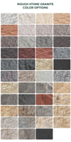 Pierre de texture brute naturelle mcm Revêtement extérieur Mur flexible Carrelage mural en argile flexible ignifuge Panneaux de granit brut pour hôtel