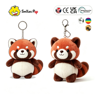 Porte-clés en peluche personnalisé, mini-figurine de raton d'Amérique, jouet en peluche doux pour enfants, idéal pour cadeau, voiture, téléphone, sac