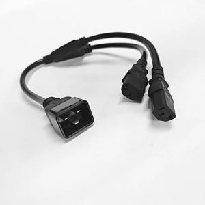 Cable de alimentación industrial IEC C20 a doble C13 en Y, resistente, 14AWG 18AWG, cable de extensión para servidores de alta potencia, en stock - Product Image 2