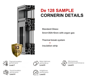 DEEZON Aluminum Casement Window Ventilation Slot Design NFRC Energy Saving Soundproof Double Glazed Exterior Window - Product Image 4