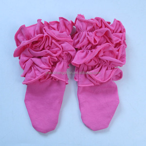 ถุงเท้าเด็กแรกเกิด0-16ปีถุงเท้าผ้าฝ้ายสีล้วนมีระบายสำหรับเด็กผู้หญิง - Product Image 2