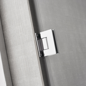 Cửa tắm hình chữ nhật hiện đại với kính cường lực không khung và bản lề bằng đồng ba mặt cho khách sạn và biệt thự - Product Image 3