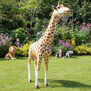 Modèle de girafe animatronique grandeur nature Haichuan, statue réaliste <span class=keywords><strong>d</strong></span>'animal sauvage pour les parcs <span class=keywords><strong>d</strong></span>'attractions, les zoos, les centres commerciaux - Product Image 1