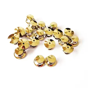 Wholesale Nickle Flat Metal Pin Keepers Locking Clasp Locking Pin Backs