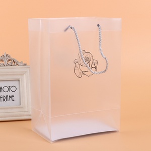 Customizable <b>Transparent</b> PVC Gift <b>Bags</b> Rectangle Side Gusset Plastic <b>Bags</b> with Moisture Proof Feature Printed <b>Bags</b> - Product Image 1