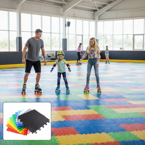 Baldosas Deportivas de PP Encajables para Hockey sobre Hielo y Patinaje sobre Ruedas, Césped <span class=keywords><strong>Artificial</strong></span> Resistente para Pisos Deportivos - Product Image 1