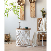 Petit meuble vintage solide table basse classique de luxe avec base creuse pour salon au prix de gros