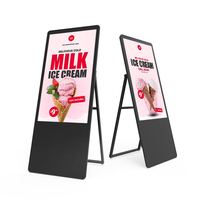 Layar Iklan LCD Vertikal Kios Pintar Panel Interaktif 32 43 Inci Poster Digital LCD Portabel Luar Ruangan Dalam Ruangan