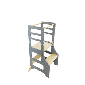 Torre de aprendizaje plegable para bebés, color gris, de 2 a 4 años, taburete multifuncional para interiores para niños - Product Image 1