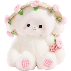 Từ Lamb Đồ Chơi Sang Trọng Màu Đỏ Màu Hồng Hoa Hồng Hoa Hat Cừu Thú Nhồi Bông Đồ Chơi Búp Bê Với Bó Hoa Cho Ngày Valentine Quà Tặng - Product Image 1