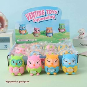 Owl Plush Soft Squeeze Toy with Personalized Logo/Text Option-Stress Relief Creative Animal Doll for Office Use & Gifts - Product Image 1