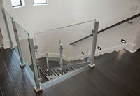 Reilbu - Vente flash - Garde-corps en verre et acier inoxydable pour balcon - Design moderne pour extérieur