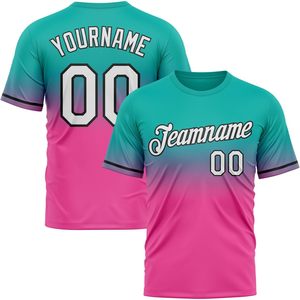 เสื้อเบสบอลซอฟต์บอลแบบไล่เฉดสีตามสั่ง ยูนิเซ็กซ์ แขนสั้น คอกลม ระบายเหงื่อได้ดี พิมพ์ลายแบบซับลิเมชั่น เสื้อกีฬาสำหรับทีม - Product Image 1