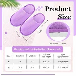 Chaussons jetables de luxe écologiques et hydratants pour adultes en polaire corail et lin avec semelle en EVA pour hôtels, voyages et spas - Product Image 2