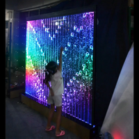 Panel de Burbujas de Agua con Luces LED de Colores del Arcoíris, Diseño de Pared Programable Digital, Decoración para Bodas y Eventos