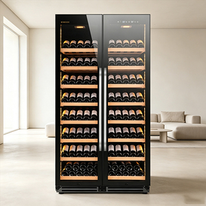 Enfriador de Vino Moderno para el Hogar Jiufu, Gabinete Refrigerador con Compresor, Enfriamiento de Doble Zona, Estantes de Almacenamiento Ajustables, Refrigerador Jf-830d de Doble Zona - Product Image 1