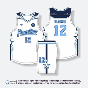 Tenues de basketball personnalisées américaines pour femmes et hommes, ensembles de maillots à manches courtes 100 % polyester antibactérien pour les sports universitaires - Product Image 6