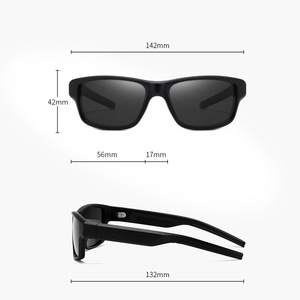 Lunettes de soleil polarisées Danda pour hommes S16105 UV400, monture PC, verres TAC, noires, style urbain, pour la pêche - Product Image 5