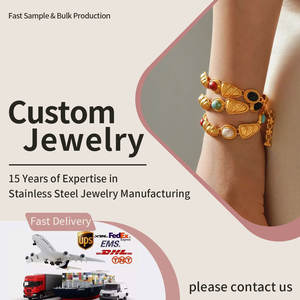 ओम गंध कस्टम गहने हार बालियां लोगो 14k 18k स्टेनलेस स्टील गहने हाइपोएलर्जेनिक गहने निर्माता - Product Image 1