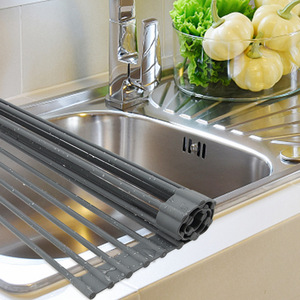 ที่คว่ำจานซิลิโคนขนาด L แบบพับได้ สำหรับจัดเก็บในครัว - Product Image 3