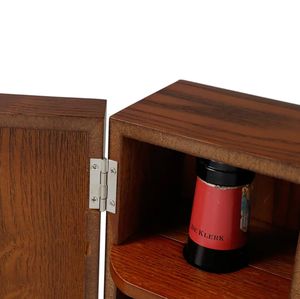 Cajas cilíndricas para bebidas hechas a mano, nuevas, de madera con chapa de MDF y diseño de mosaico, modelo DSW-1020 de DS Design, excelentes para almacenamiento, se acepta logotipo personalizado. - Product Image 6