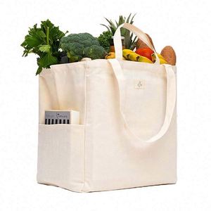 Sac de courses pliable en toile épaisse, extra large, réutilisable et robuste pour la cuisine et les courses - Product Image 1