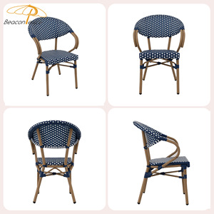 Chaises de Restaurant Empilables Vintage pour Extérieur Mobilier de Jardin en Rotin Chaise de Salle à Manger Chaises Bistro Café Français - Product Image 4