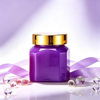 Pot à capsules de couleur unie de haute qualité de 70 ml avec couvercle en métal aluminium pour le stockage en apothécairie avec couvercle en plastique côtelé