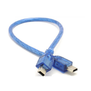 สายเคเบิลข้อมูล 5P ถึง 5P สีฟ้าใสสำหรับอุปกรณ์เสริมโทรศัพท์ MP3 MP4 ตัวเชื่อมต่อ T ถึง T 0.3M - Product Image 1