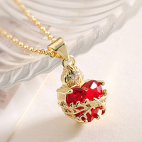 Offre Spéciale – Colliers Pendentifs en Cristal en Forme de Cœur Sacré de Jésus pour Femmes et Filles – Bijoux Religieux pour Prières et Fêtes