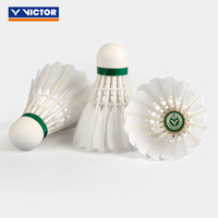 Volants de badminton VICTOR CHAMPION NO.1 en plumes de canard, approuvés BWF, pour tournois, vol stable, haute durabilité