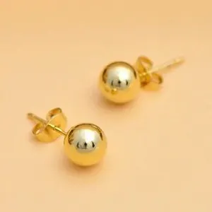 सोने की जुताई छोटी-छोटी गोल बालियां यूरो के सिक्कों के साथ सोने के गहने फैशन कान गहने की महिलाएं