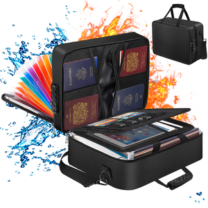 YIHUAXING, organizador duradero, portátil, ignífugo, impermeable, bolsa de almacenamiento de archivos de acordeón con asa segura para documentos importantes - Product Image 5