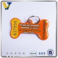 Personal isierte benutzer definierte Logo umwelt freundliche Eisen ID QR-Code Haustier Tag mit Bowknot Dekoration und niedlichen Tier muster für Hunde