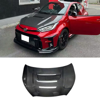 Pour Toyota GR Yaris OEM VRS DK Style Cache de ventilation de capot avant en fibre de carbone Pièces de carrosserie automobile