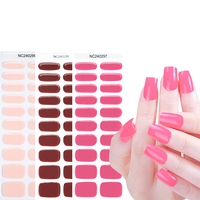 Autocollants pour ongles en gel Vernis auto-adhésif Couleur solide Patch Bandes semi-durcies Sans lampe UV Acheter en ligne