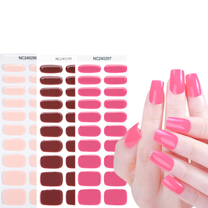 Adesivi per unghie in Gel lucidante a tinta unita Patch strisce Semi curate senza lampada UV acquista <span class=keywords><strong>Online</strong></span> - Product Image 6