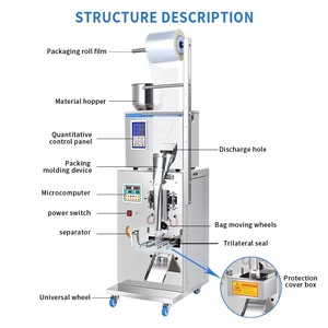 Machine d'Emballage et <span class=keywords><strong>de</strong></span> Remplissage Verticale Automatique pour Petits Aliments, Grains <span class=keywords><strong>de</strong></span> Café, Pignons, Granulés et Poudres (10-500g) - Product Image 4