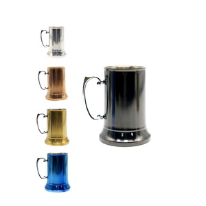 Grande tasse isotherme en acier inoxydable à <span class=keywords><strong>double</strong></span> <span class=keywords><strong>paroi</strong></span>, <span class=keywords><strong>verre</strong></span> à bière personnalisé avec poignée, tasse de camping, verres à bière, gobelet à vin, idéal pour l'extérieur - Product Image 1