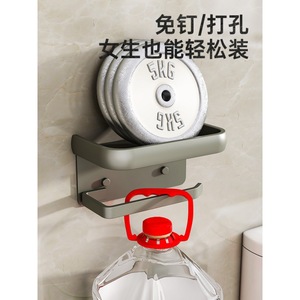Portarrollos de papel higiénico de aleación de aluminio con bandeja para teléfono, soporte de pared autoadhesivo, diseño minimalista para baño - Product Image 4