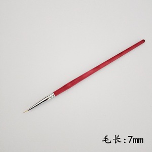 Pinceau à liner pour nail art à poils synthétiques avec manche en bois rouge, style japonais, pinceau fin pour peinture au gel pour la conception de manucure - Product Image 4