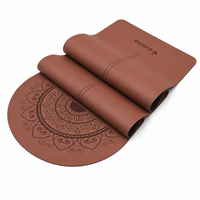 Tapete de Yoga de Caucho Natural PU Grabado con Láser, Antideslizante, Textura Premium, para Estudio, Venta al Por Mayor, Fabricante