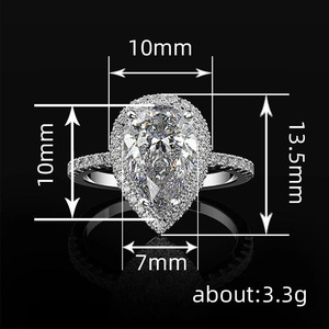Anello a Goccia per Donne, Design Geometrico Semplice, Anello da Indossare Quotidianamente - Product Image 4