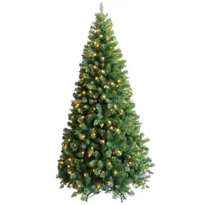 Árvore de Natal artificial em PVC tradicional profissional com LED, árvore de Natal em PVC de 10 anos