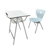 Bureau d'école intermédiaire compact, bureau d'étude pour salle de classe, feuilles HPL, table d'étude pour les élèves