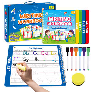 Cahier <span class=keywords><strong>de</strong></span> traçage réutilisable pour enfants, cahier d'exercices <span class=keywords><strong>de</strong></span> contrôle du stylo avec lignes, formes, lettres, chiffres, pour les enfants <span class=keywords><strong>de</strong></span> 0 à 7 ans - Product Image 4
