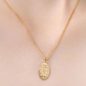 จี้พระแม่มารีทองคำ 18k พร้อมสร้อยคอสำหรับผู้หญิง Xinfly - Product Image 3