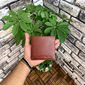 Portefeuille classique pour homme en cuir véritable à trois volets, logo personnalisé, blocage RFID, porte-cartes de visite fin, modèle NTW-0023 - Product Image 1